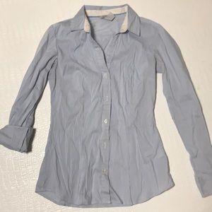 Blue and white button down!